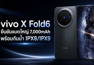 vivo X Fold6 ยืนยันแบต 7,000mAh กันน้ำ IPX8/IPX9 พร้อมชิป Dimensity 9500 รุ่นพิเศษ